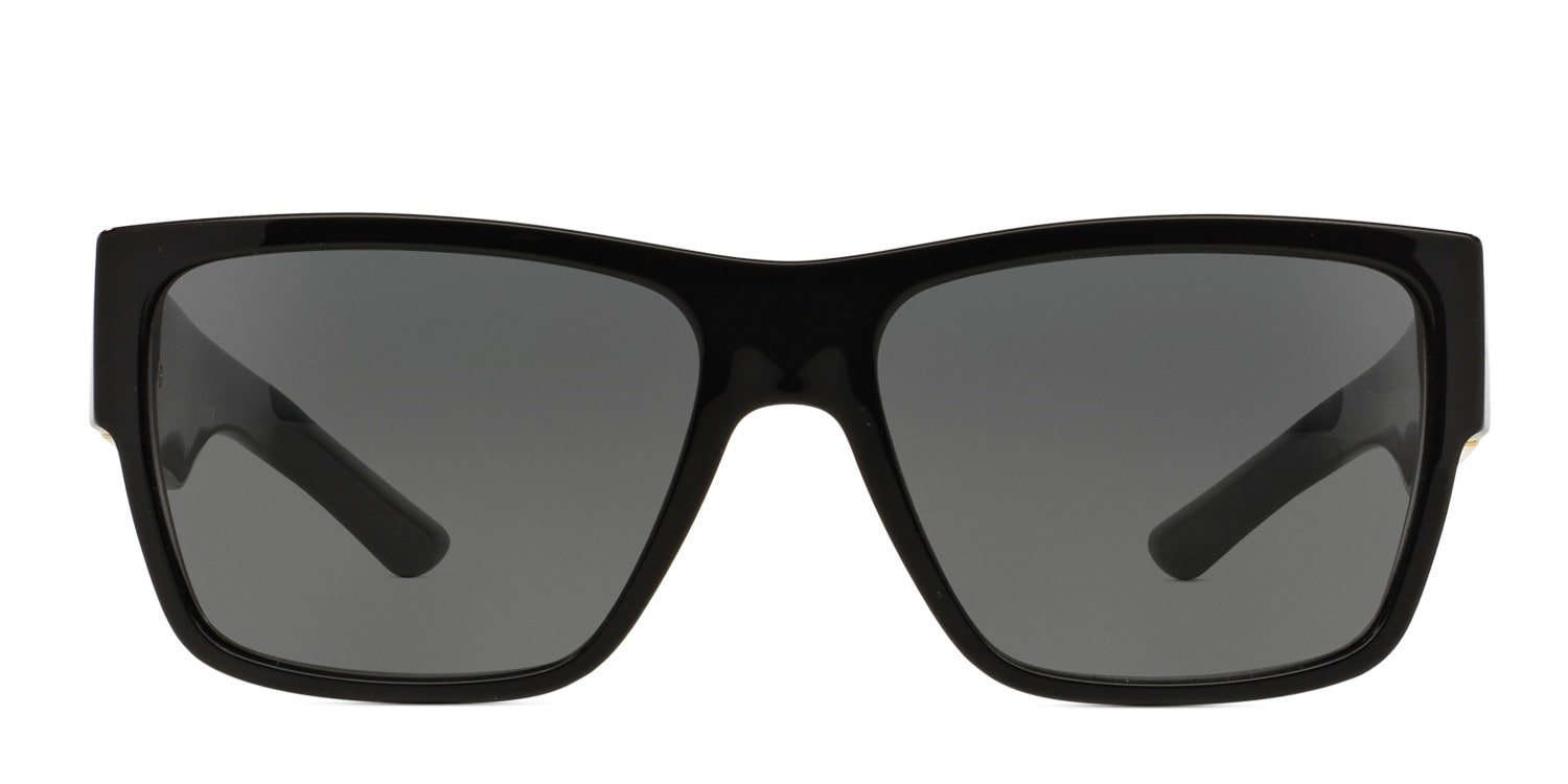 Versace VE4296 Black, Gold glasses - Black / Gold - Frontal View