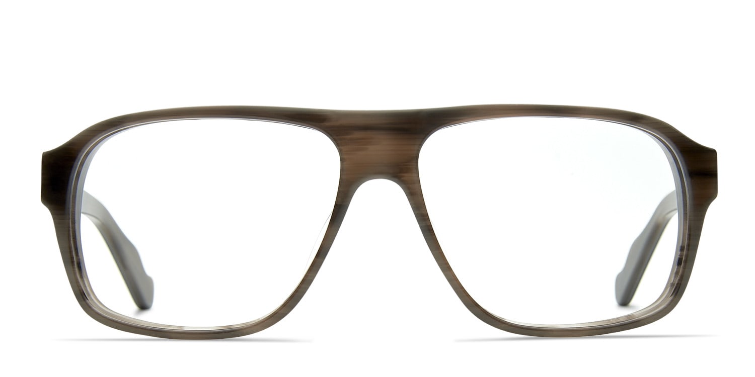 Shabazi Gray Oversized, Aviator Full Frame eyeglasses - front