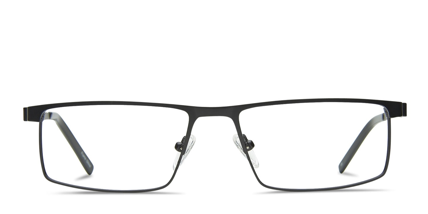 Wyatt Black Rectangle Full Frame eyeglasses - front