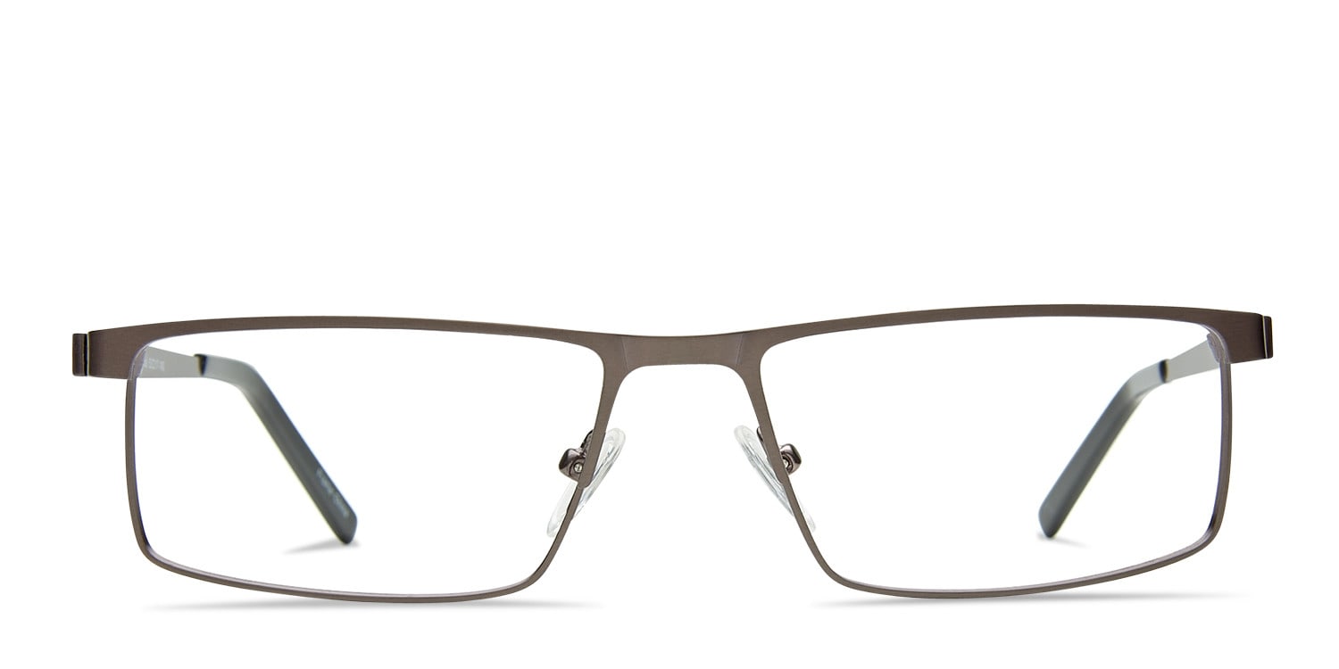 Wyatt Gunmetal Rectangle Full Frame eyeglasses - front