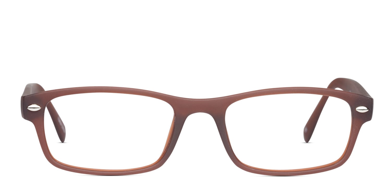 Tacoma Brown Rectangle Full Frame eyeglasses - front