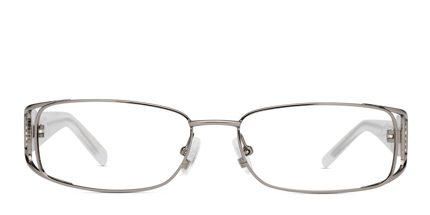 Etta Gunmetal Rectangle Full Frame eyeglasses - front