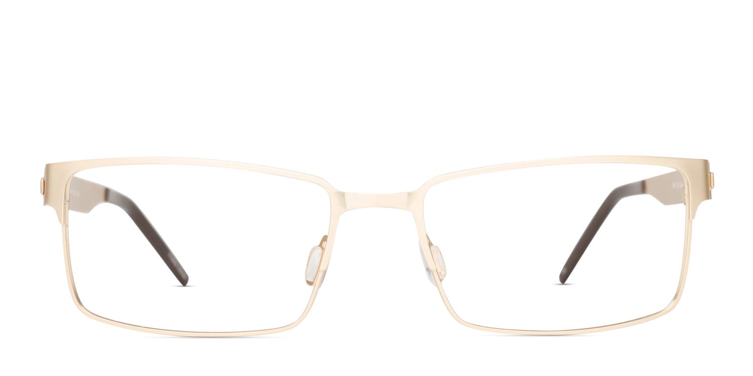 St. James Gold Rectangle Full Frame eyeglasses - front