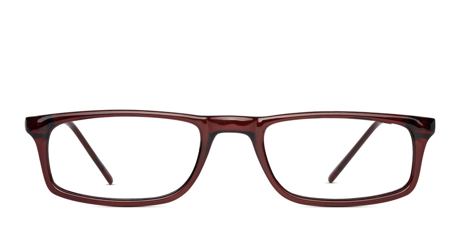 Poplar Orange Rectangle Full Frame eyeglasses - front