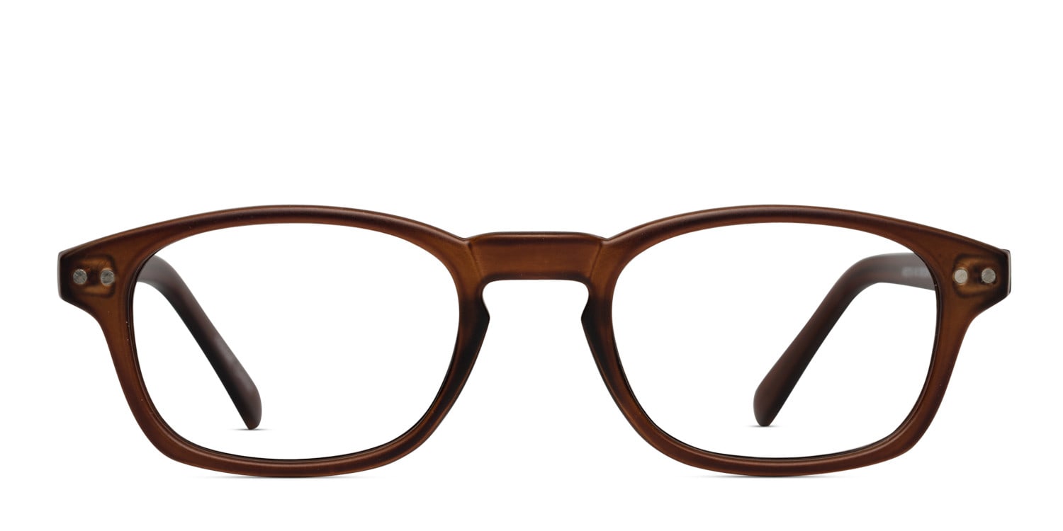 Depp Brown Rectangle Full Frame eyeglasses - front