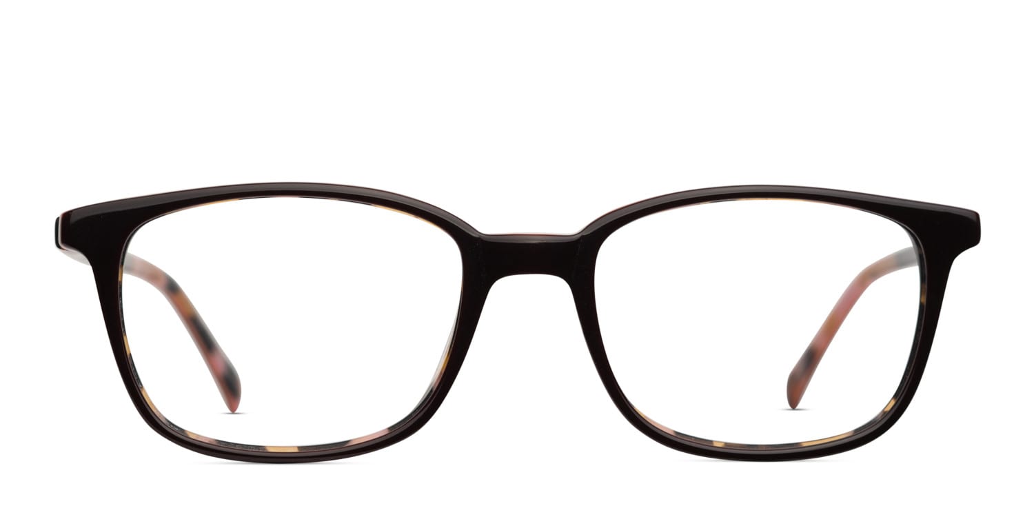 Hawke Brown Square Full Frame eyeglasses - front