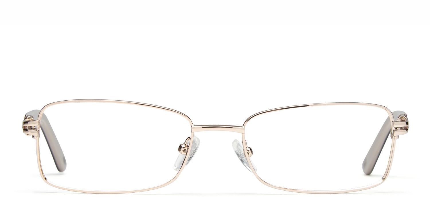 Ellie Gold Geometric Full Frame eyeglasses - front