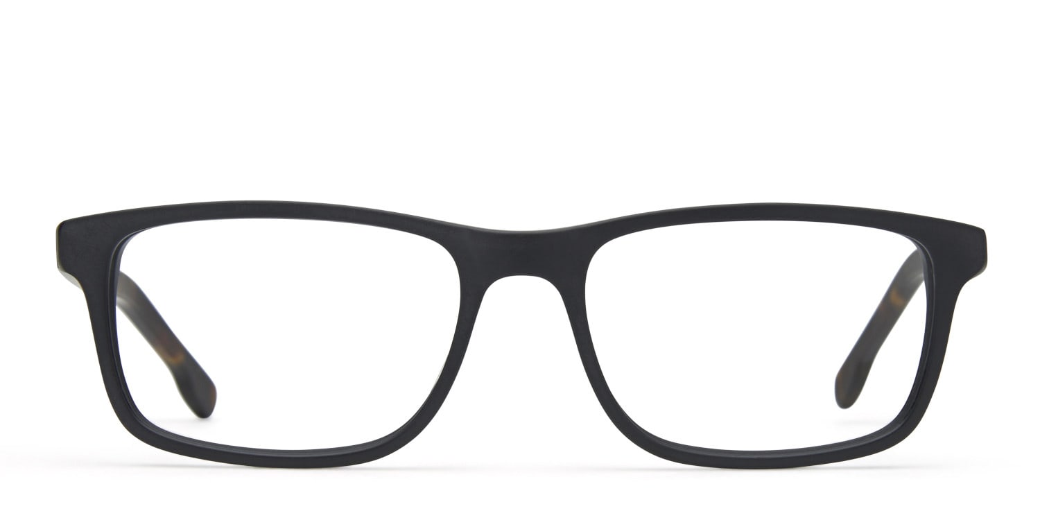 Glenn Black w/Tortoise NA Rectangle Full Frame eyeglasses - front