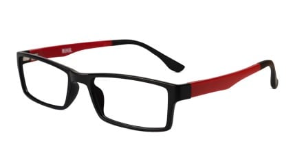 Revel Rene Black w/Red glasses - Black / Red - Angle View
