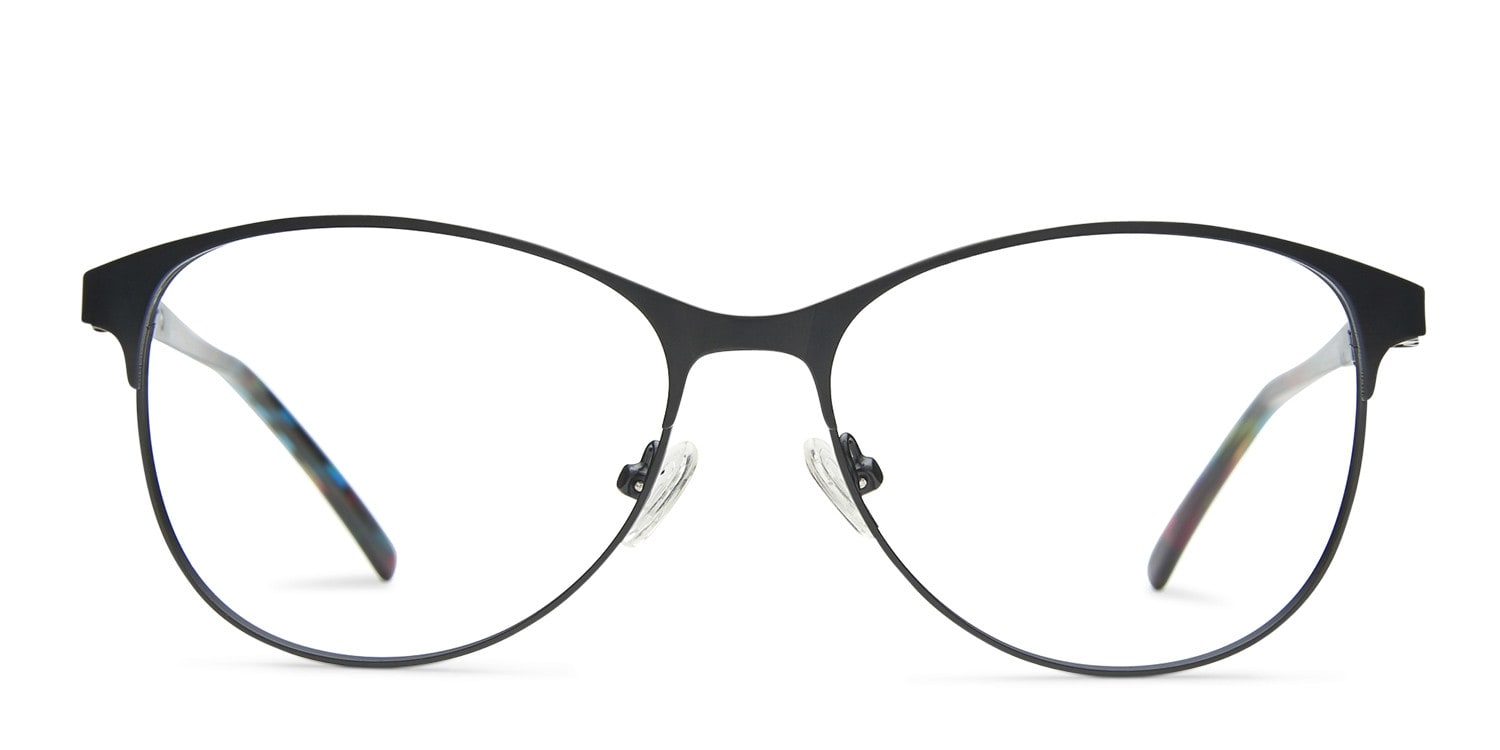 Remi Black Oversized, Geometric Full Frame eyeglasses - front