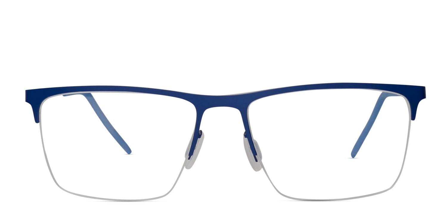 Michelle Moretti 208 Navy Blue Square Half Frame eyeglasses - front