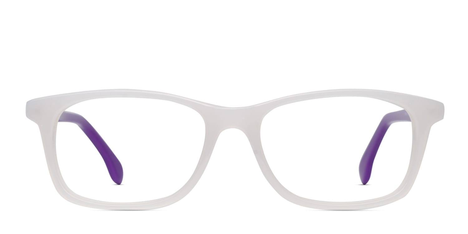 Sonora White w/Purple NA Square Full Frame eyeglasses - front