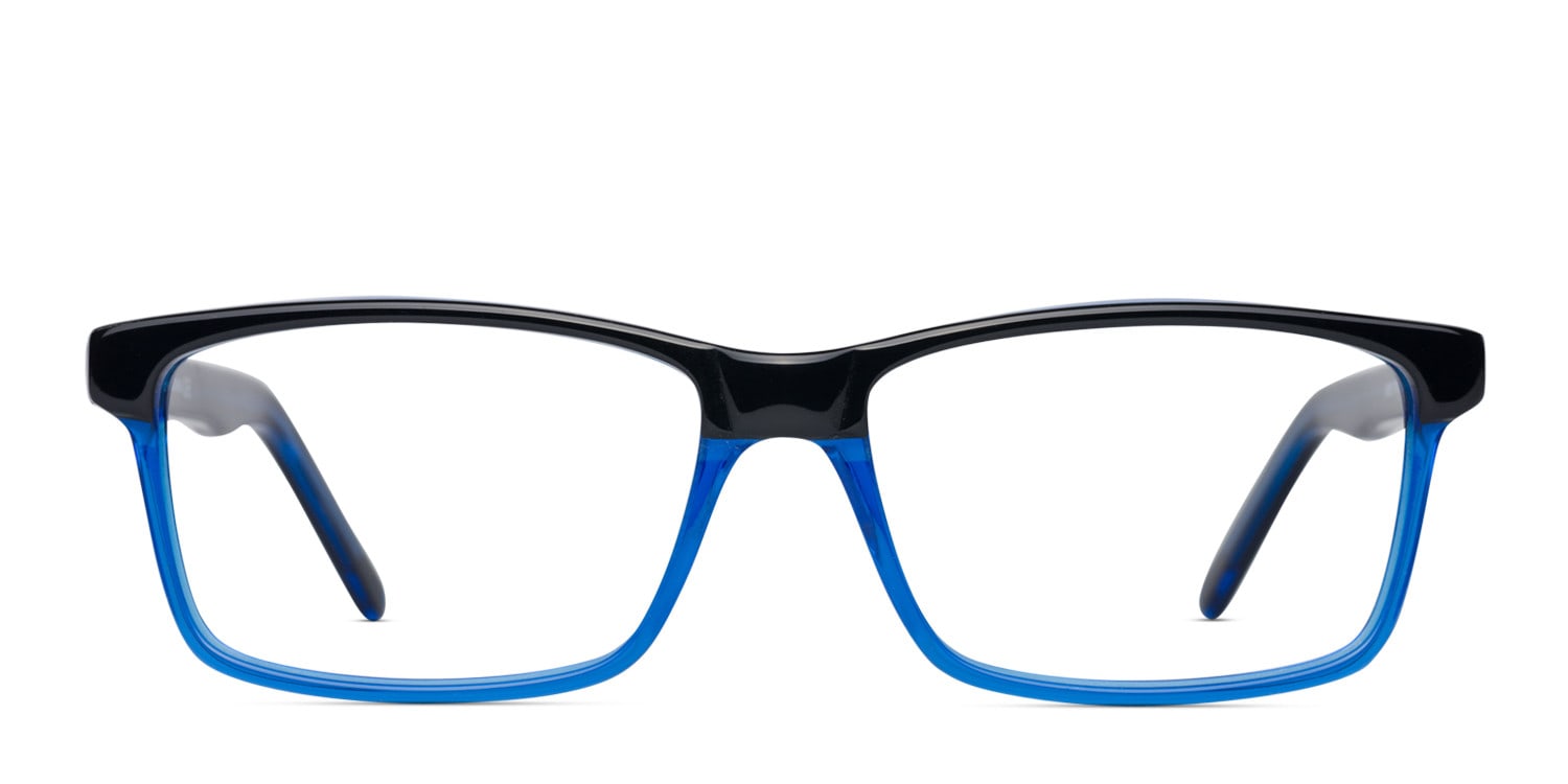 Bridgeport Black w/Blue NA Square Full Frame eyeglasses - front