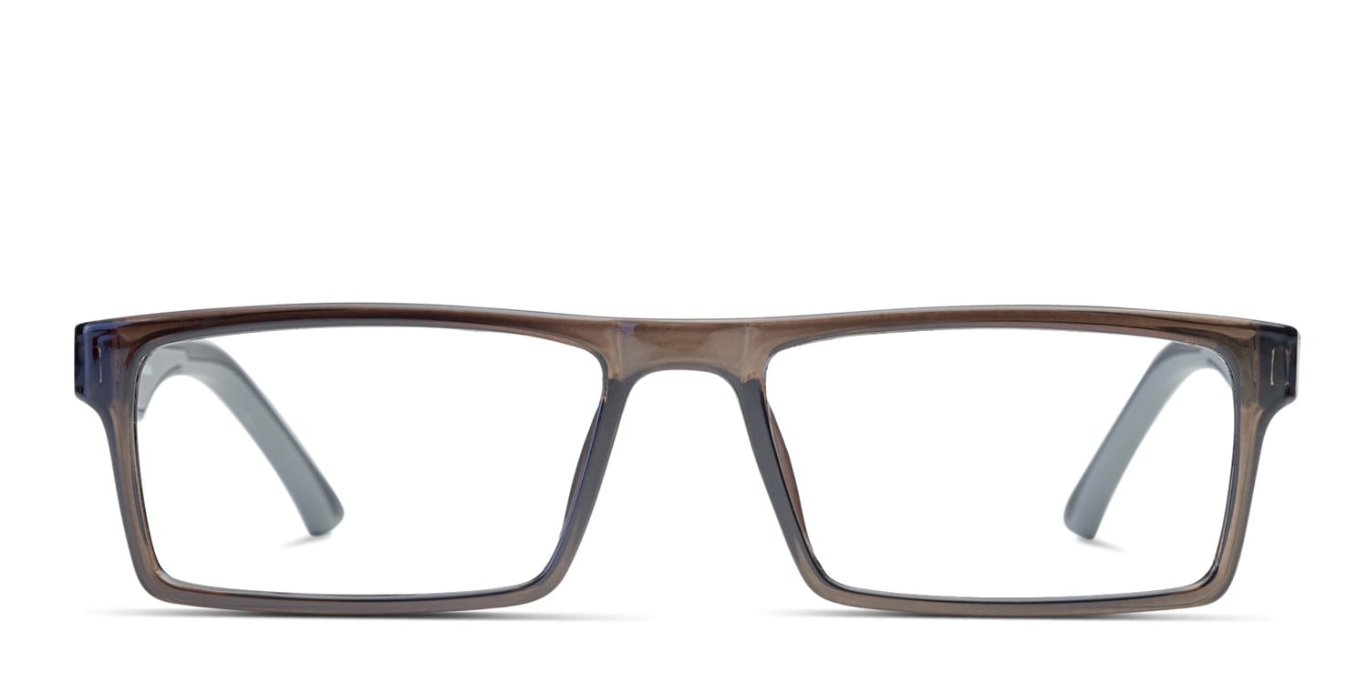 Ottoto Bergamo Brown Rectangle Full Frame eyeglasses - front