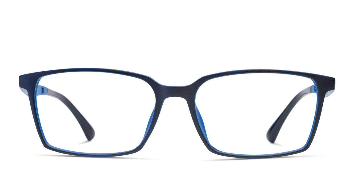 Ottoto Pisa Black w/Blue Square Full Frame eyeglasses - front
