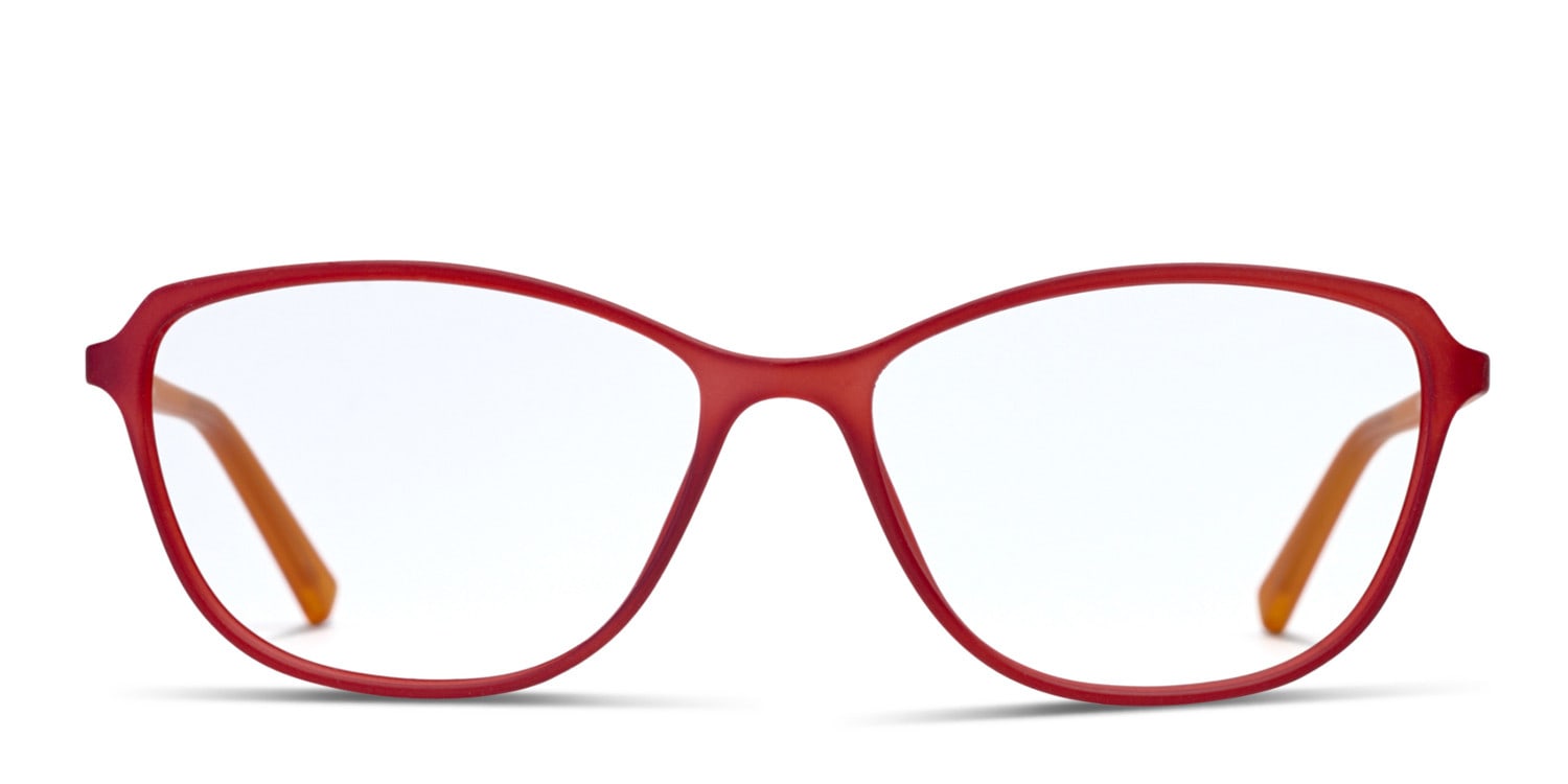 Ottoto Ferrara Red w/Orange Geometric Full Frame eyeglasses - front