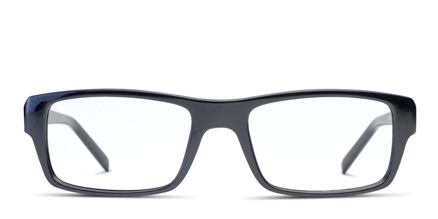 Amelia E. Hermia Black Rectangle Full Frame eyeglasses - front