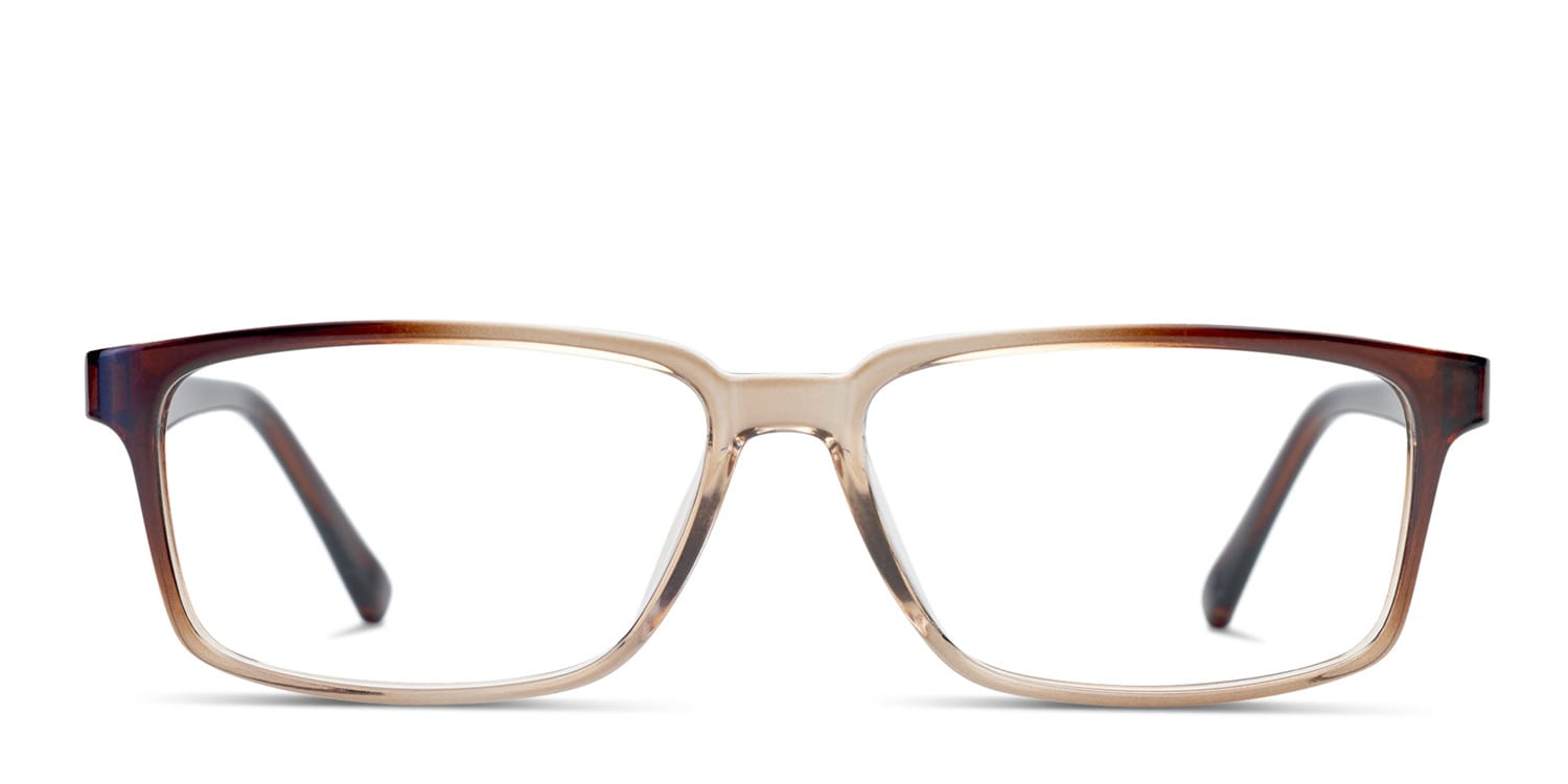 Amelia E. Audley Clear Brown Square Full Frame eyeglasses - front
