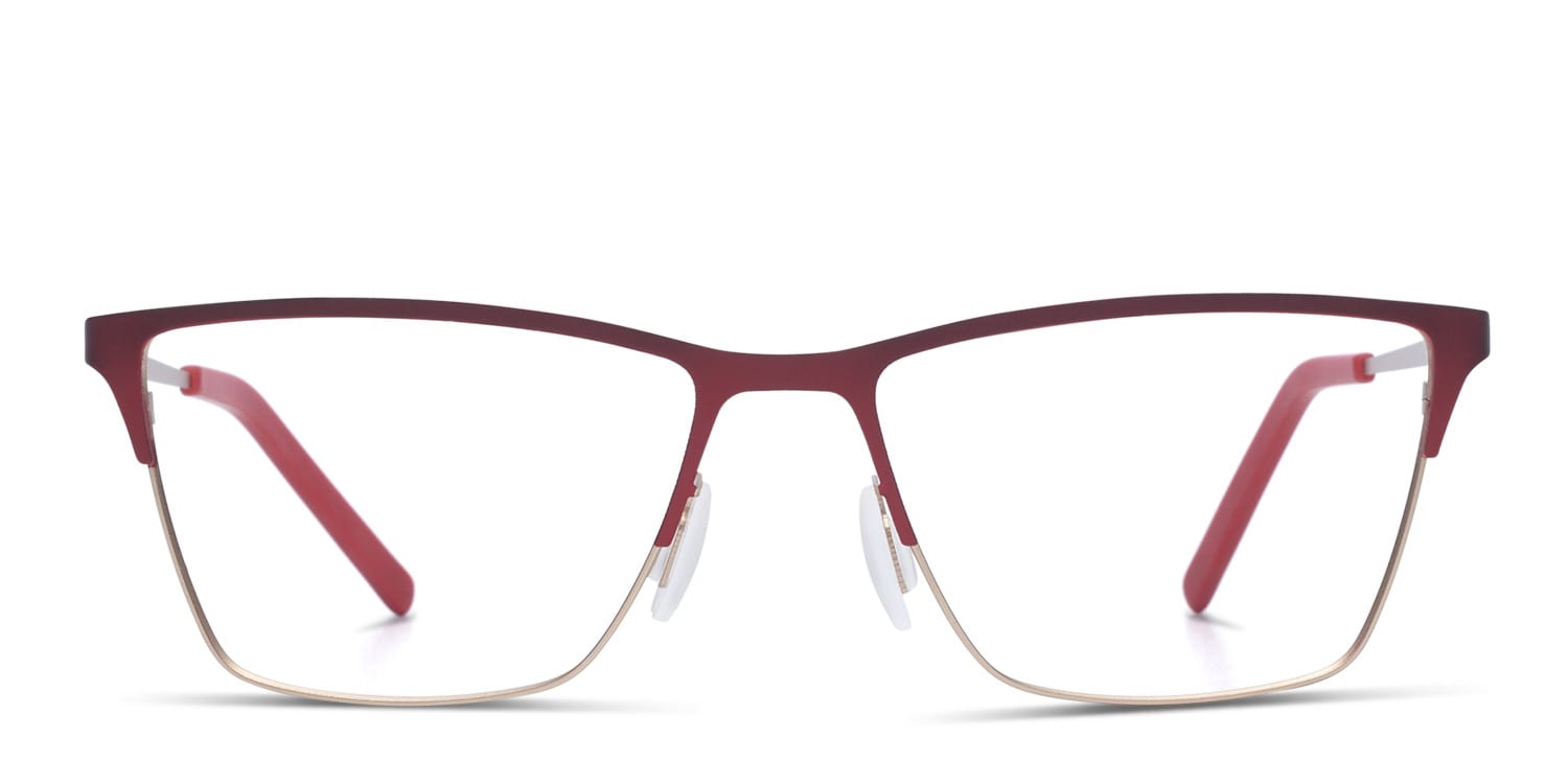 Ottoto Striano Red Square, Geometric Full Frame eyeglasses - front