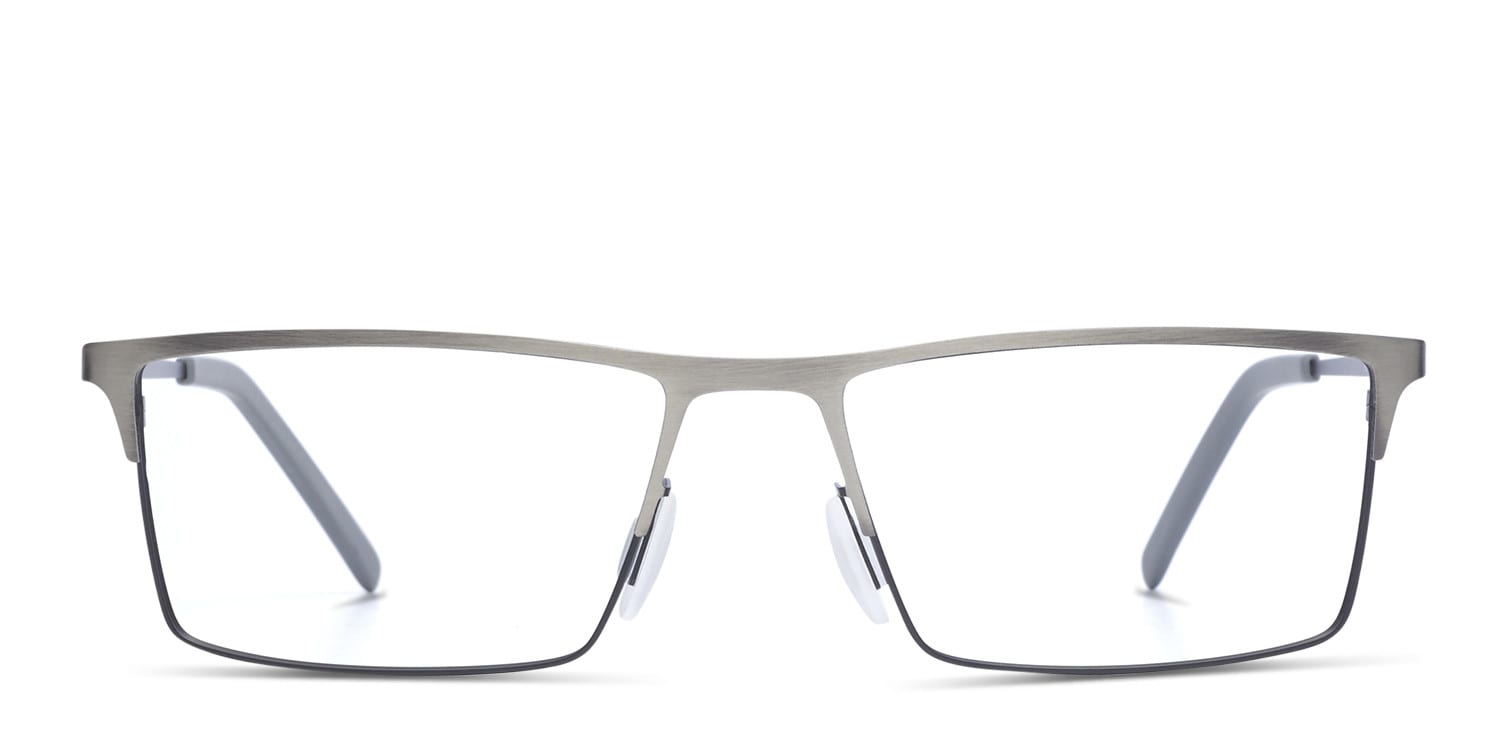 Ottoto Volla Gunmetal w/Black Rectangle Full Frame eyeglasses - front