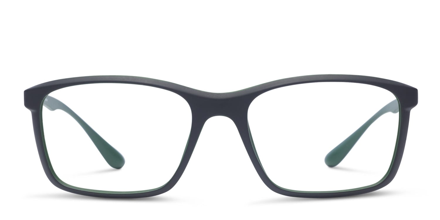 Ottoto Budrio Black w/Green Square Full Frame eyeglasses - front