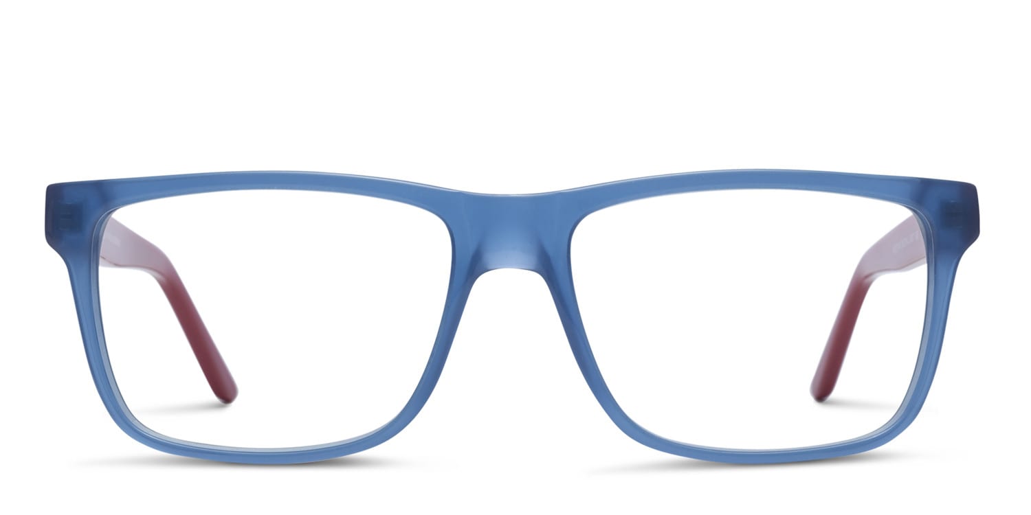Ottoto Travis Blue w/Red Square, Oversized Full Frame eyeglasses - front