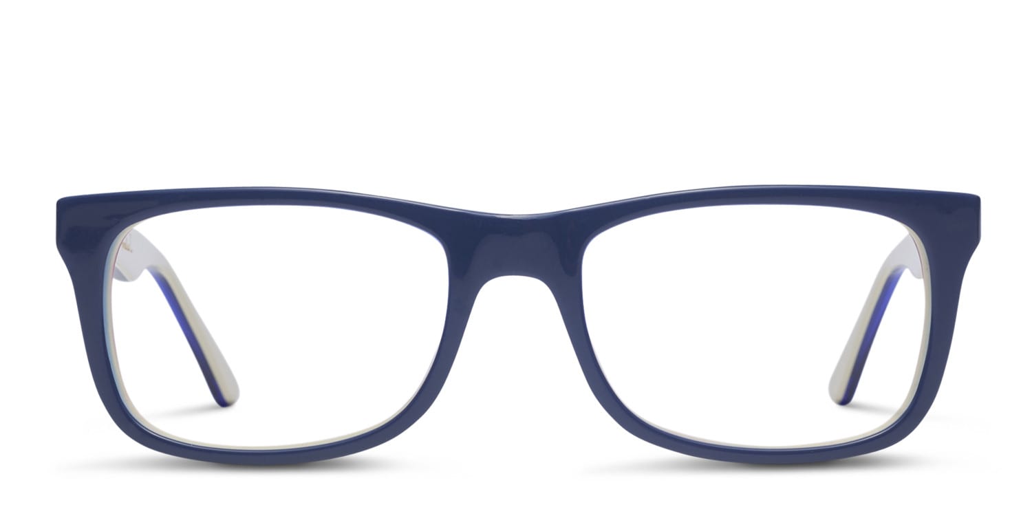 Amelia E. Augustin Navy Blue Square Full Frame eyeglasses - front