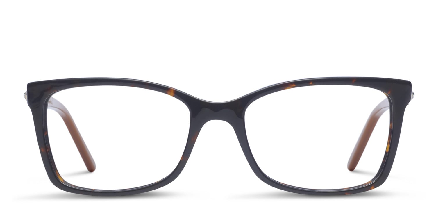 Amelia E. Mirabelle Tortoise w/Moka Square, Cat Eye Full Frame eyeglasses - front