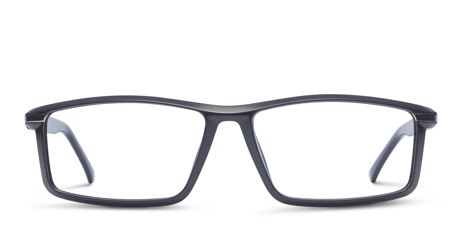 Revel Lansing Shiny Black Rectangle Full Frame eyeglasses - front
