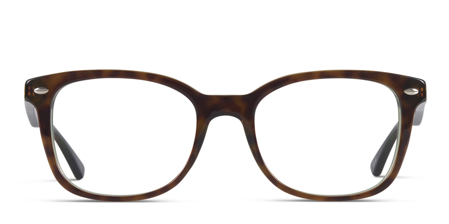 Ray-Ban RX5285 Tortoise, Green glasses - Tortoise / Green - Frontal View