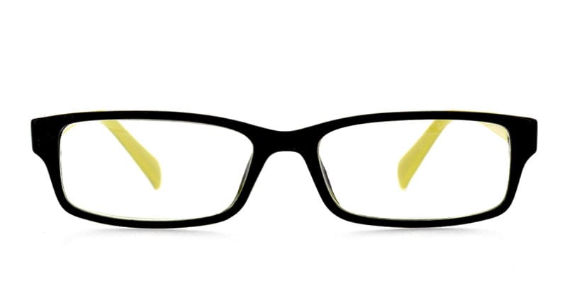Reece Jakob 6027 Black w/Yellow NA Rectangle Full Frame sunglasses - front