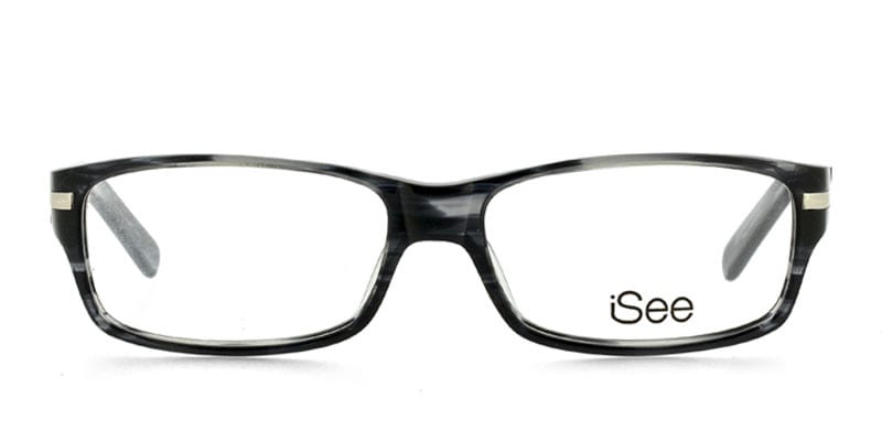 iSee 502 Smokey Black NA Rectangle Full Frame sunglasses - front