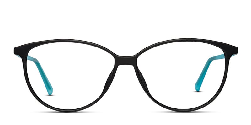 GM 5040 Black w/Teal Cat Eye Full Frame eyeglasses - front