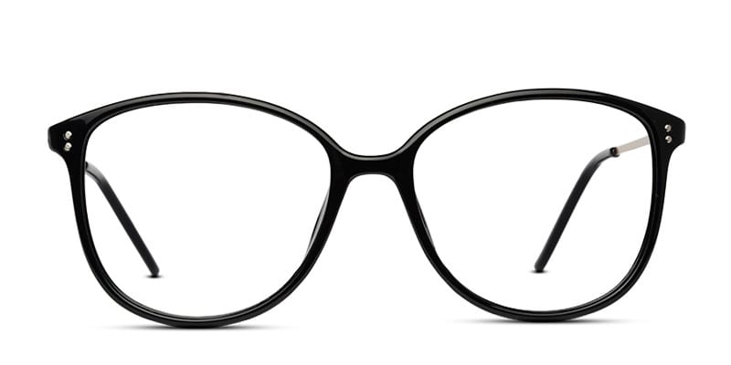 GM 5039 Black w/Silver Oversized Full Frame eyeglasses - front