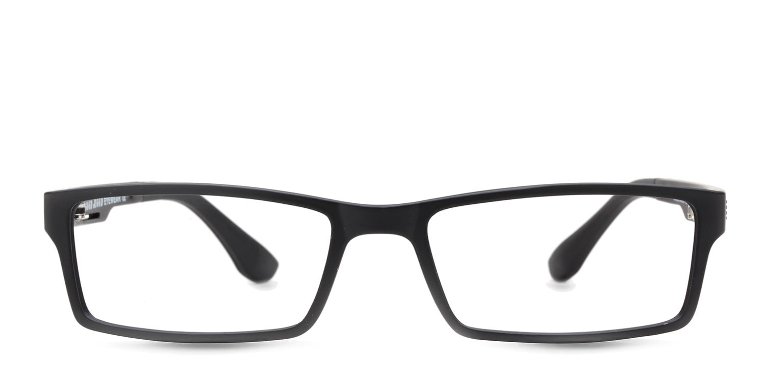 Charlie Black Rectangle Full Frame eyeglasses - front