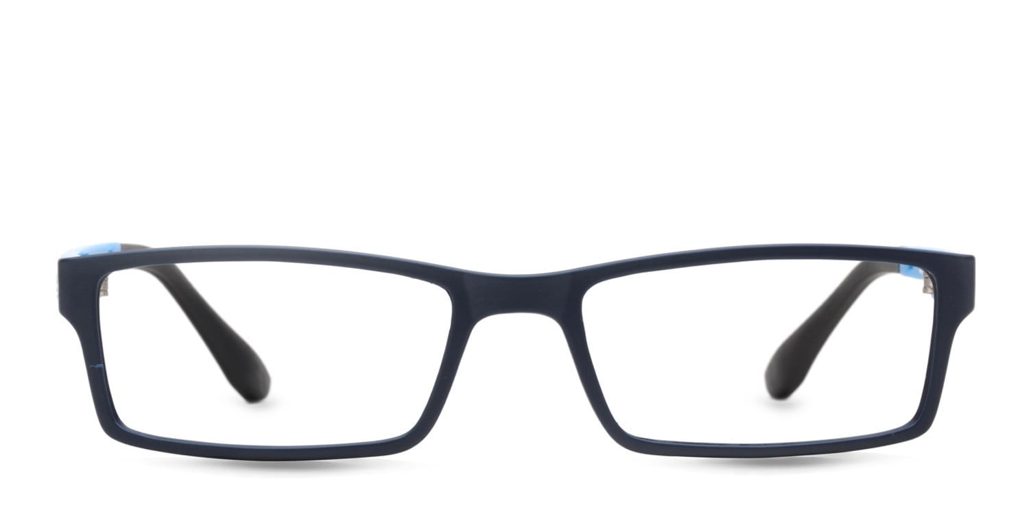 GM Charlie Navy Blue w/Blue Rectangle Full Frame eyeglasses - front