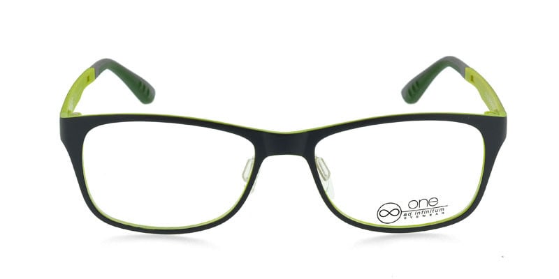 One Ultem 2152 Gray w/Neon Yellow NA Rectangle, Wayframe Full Frame sunglasses - front