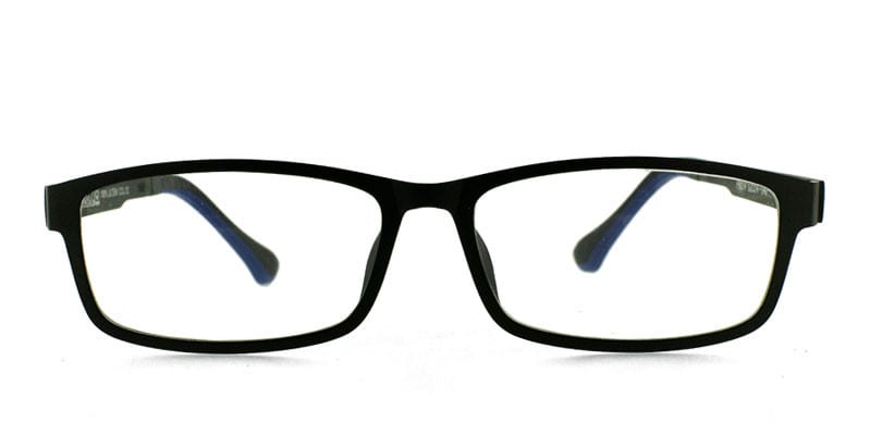 ULTEM F9014 Black w/Blue NA Rectangle Full Frame sunglasses - front