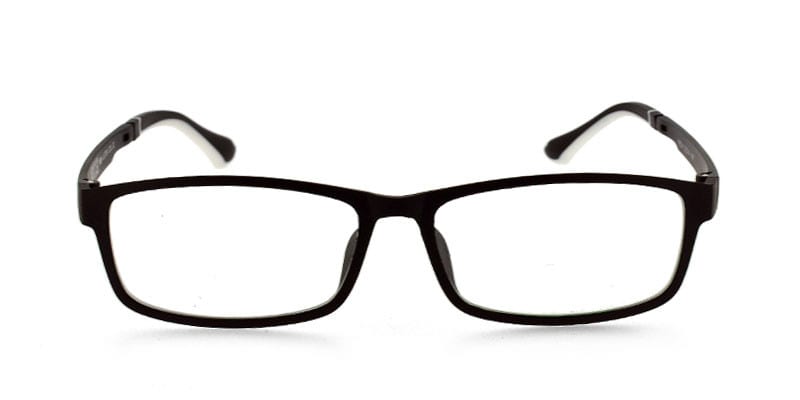 ULTEM F9014 Black w/White NA Rectangle, Oval Full Frame sunglasses - front