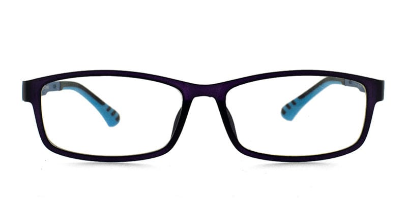 ULTEM F9014 Purple w/Baby Blue NA Rectangle Full Frame sunglasses - front