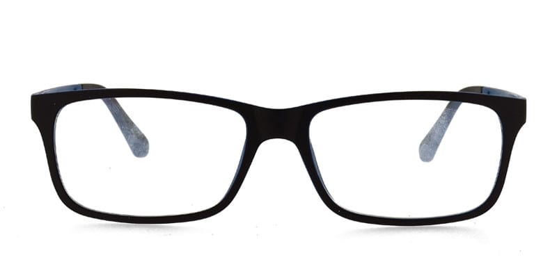 One Ultem 2280 Black w/Cobalt Blue NA Rectangle, Wayframe Full Frame sunglasses - front