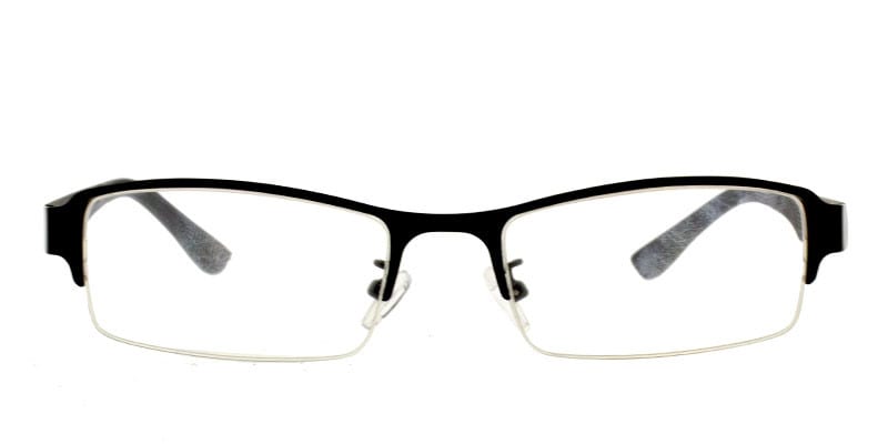 ULTEM F9106 Black NA Rectangle Half Frame sunglasses - front