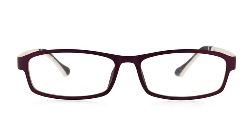 ULTEM F9004 Purple w/White NA Rectangle Full Frame sunglasses - front