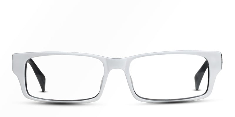 Estlyn 8492 White w/Black NA Rectangle Full Frame sunglasses - front