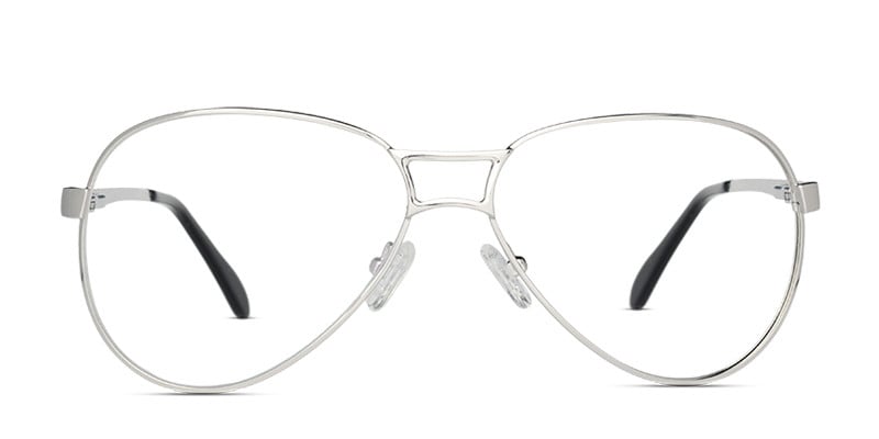 Ray MG4300 Silver Oversized, Aviator Full Frame eyeglasses - front