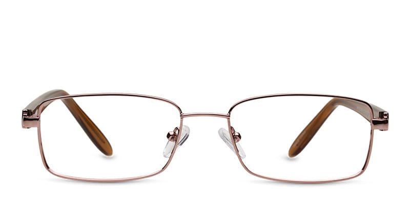 Barnes Bronze Rectangle Full Frame eyeglasses - front