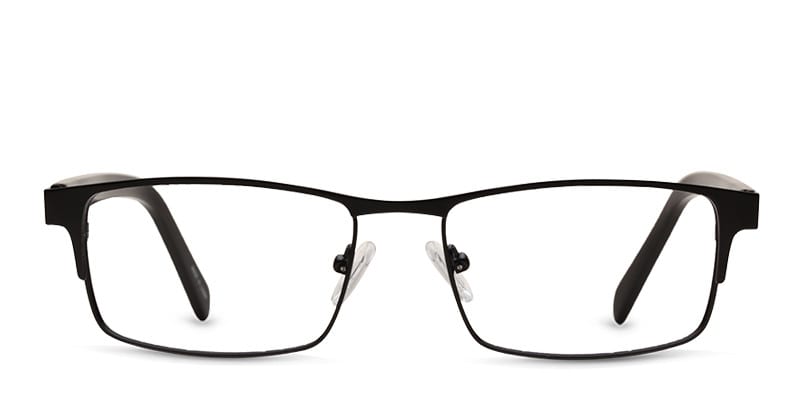 Francis Black Rectangle Full Frame eyeglasses - front