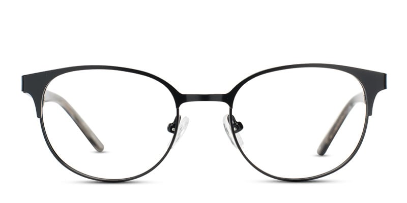 Bronte Black Round Full Frame eyeglasses - front