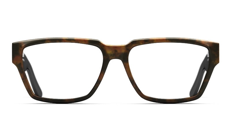 Kensington Tortoise w/Black NA Square, Geometric Full Frame eyeglasses - front
