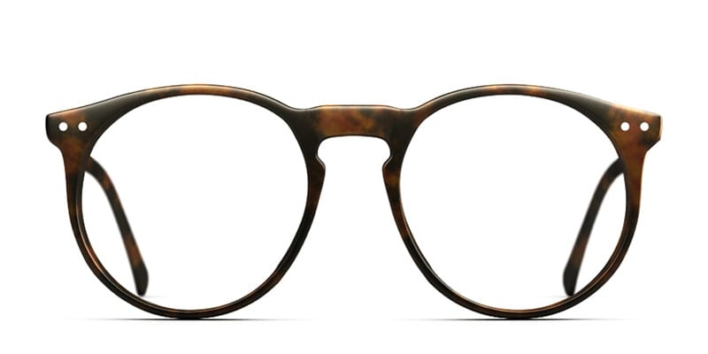 Bateman Tortoise Round Full Frame eyeglasses - front
